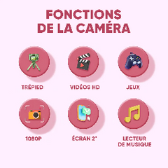 Appareil photo numérique pour enfants avec trépied, photo et vidéo avec audio