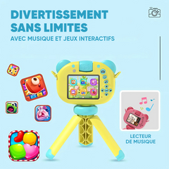 Appareil photo numérique pour enfants avec trépied, photo et vidéo avec audio