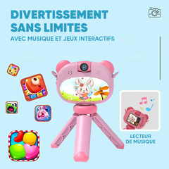 Appareil photo numérique pour enfants avec trépied, photo et vidéo avec audio