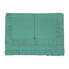 Ensemble lit double avec volant deux draps et deux taies d'oreiller avec volant