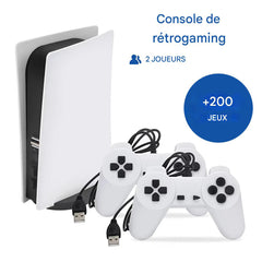 Console de jeux rétro pour TV, 200 jeux inclus avec 2 manettes filaires.