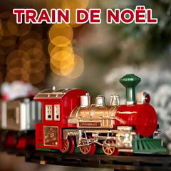 Petit train de Noël 13 pièces avec lumières, sons et mouvement à piles