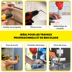 Ensemble de 100 forets en acier antirouille de 1,5 à 10 mm avec mallette