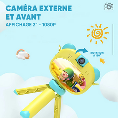 Appareil photo numérique pour enfants avec trépied, photo et vidéo avec audio