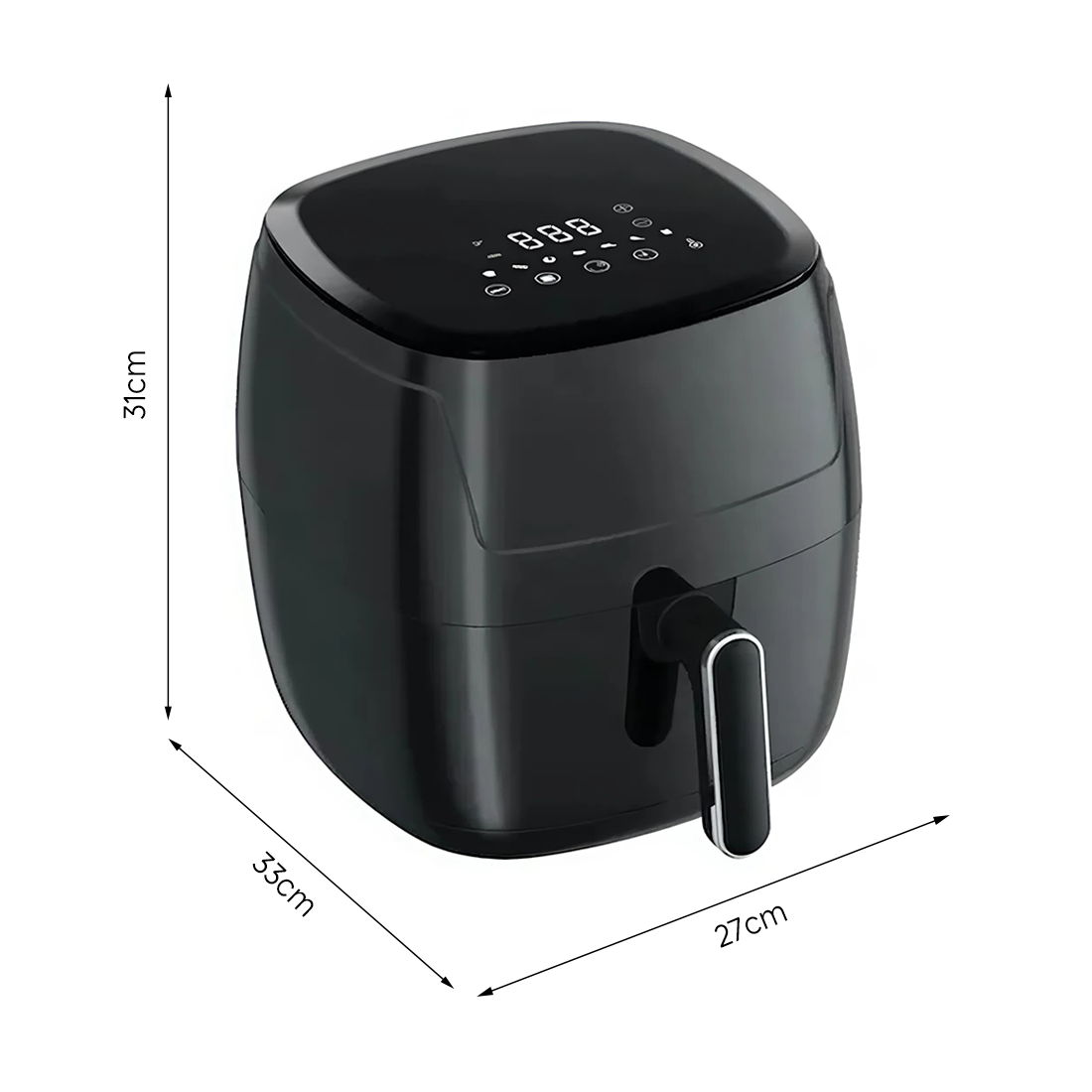 Friteuse à air 15L avec écran tactile et 7 programmes de cuisson - 1500W