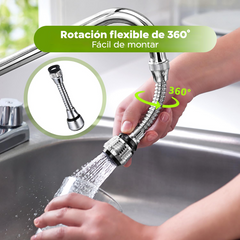 Brise-jet flexible mélangeur robinet de cuisine buse rotative à 360°