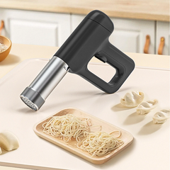 Machine à Pâtes Électrique Portable Sans Fil en Inox avec 5 Moules