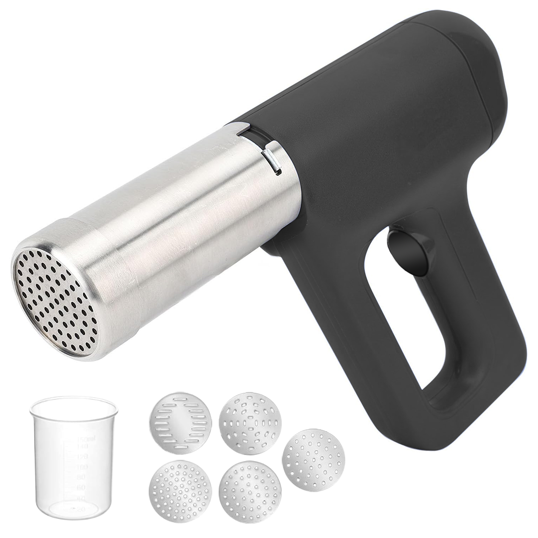 Machine à Pâtes Électrique Portable Sans Fil en Inox avec 5 Moules