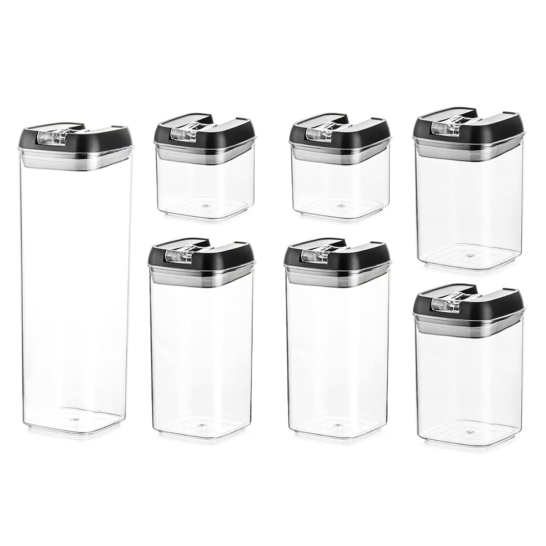 Kit de 7 Contenants Hermétiques pour Aliments, Bocaux pour Pâtes et Biscuits.