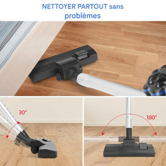 Aspirateur Cyclonique 1000W 3 en 1 Balai Électrique avec Filtre HEPA et Câble