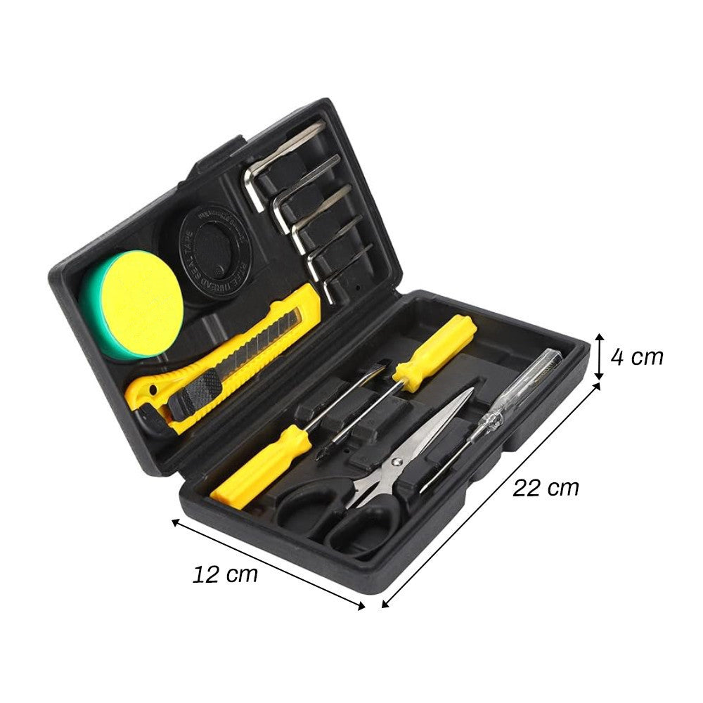 Kit d'outils multifonctions 12 pièces, mini valise portable, outils manuels