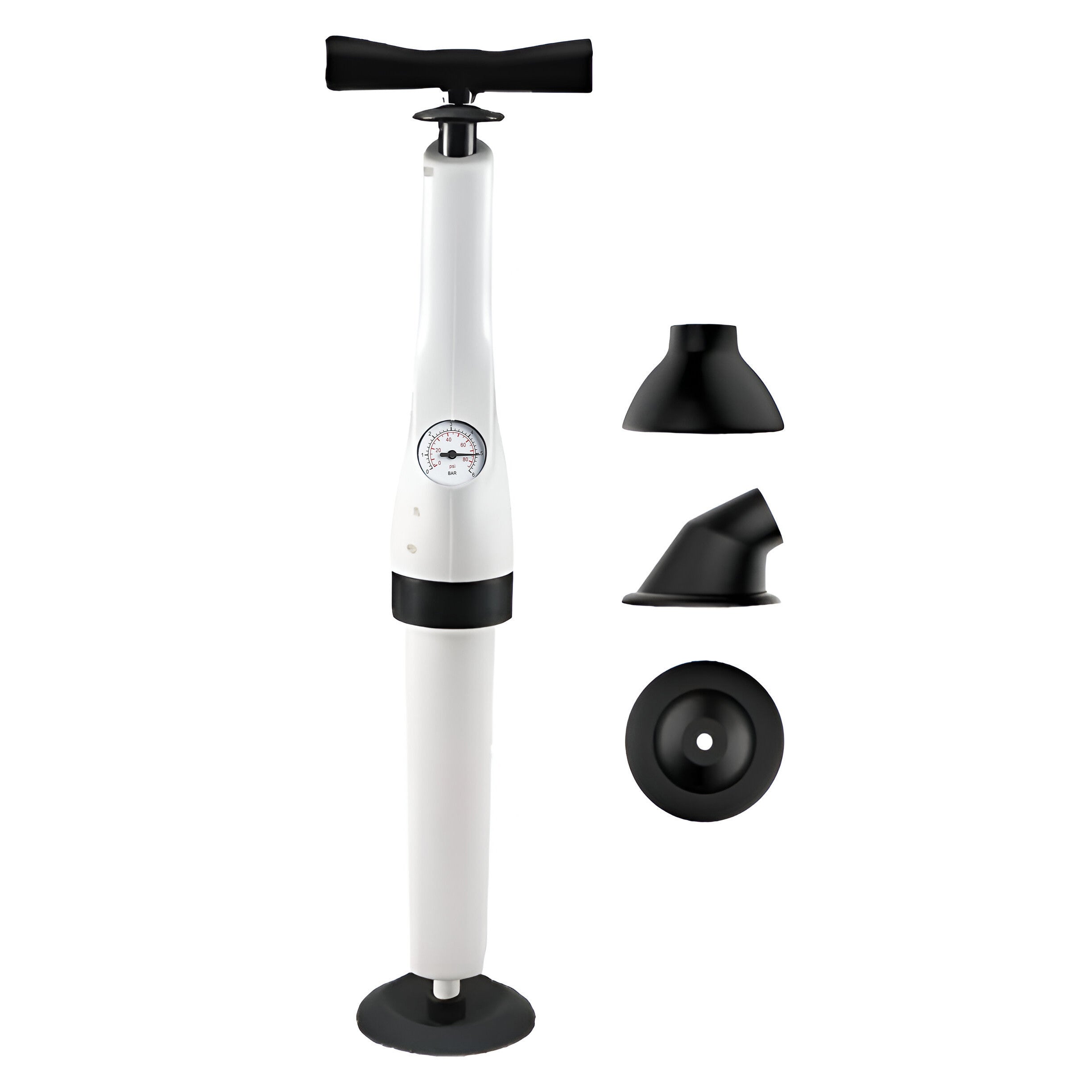 Déboucheur de lavabo Manomètre de pression Piston gonfleur évacuation WC lavabo