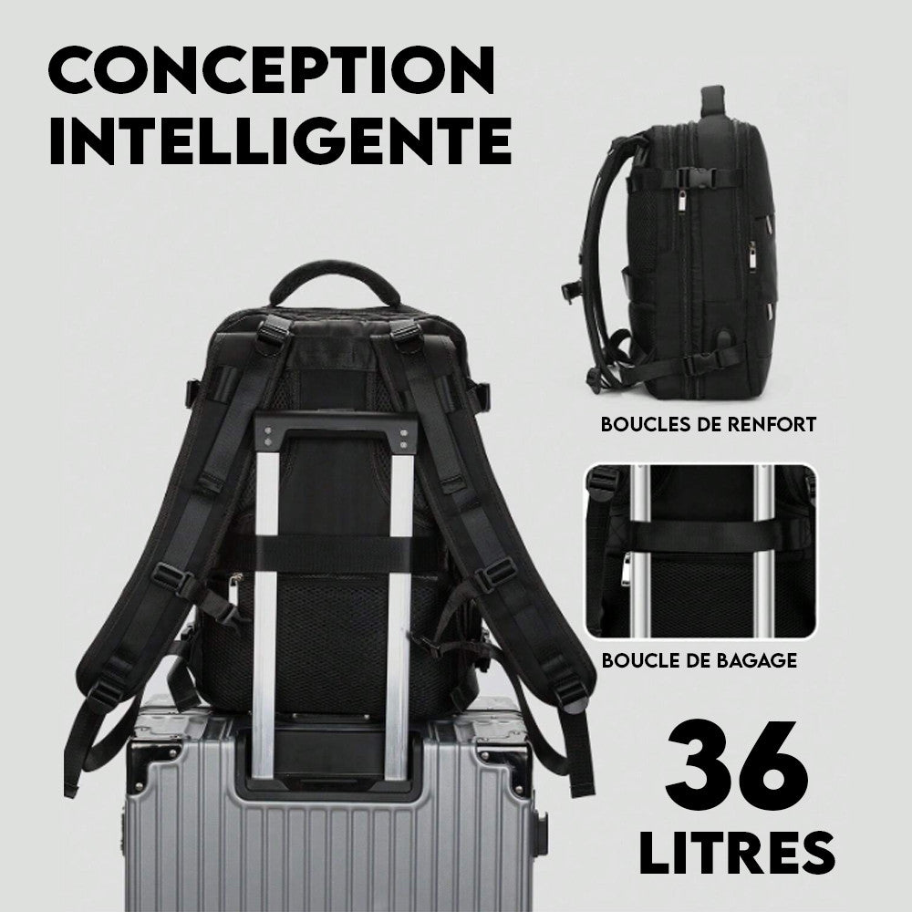 Sac à dos cabine avec USB, pour PC, avion, bagage à main