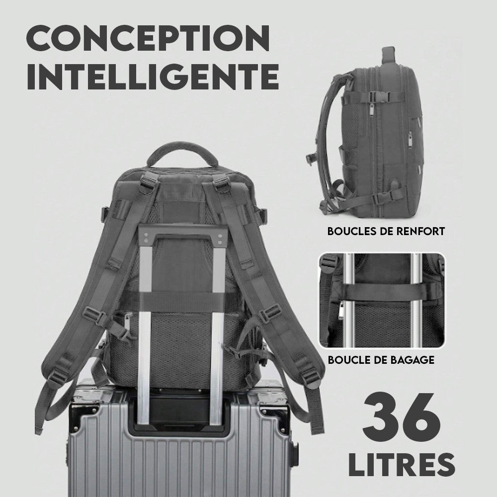 Sac à dos cabine avec USB, pour PC, avion, bagage à main