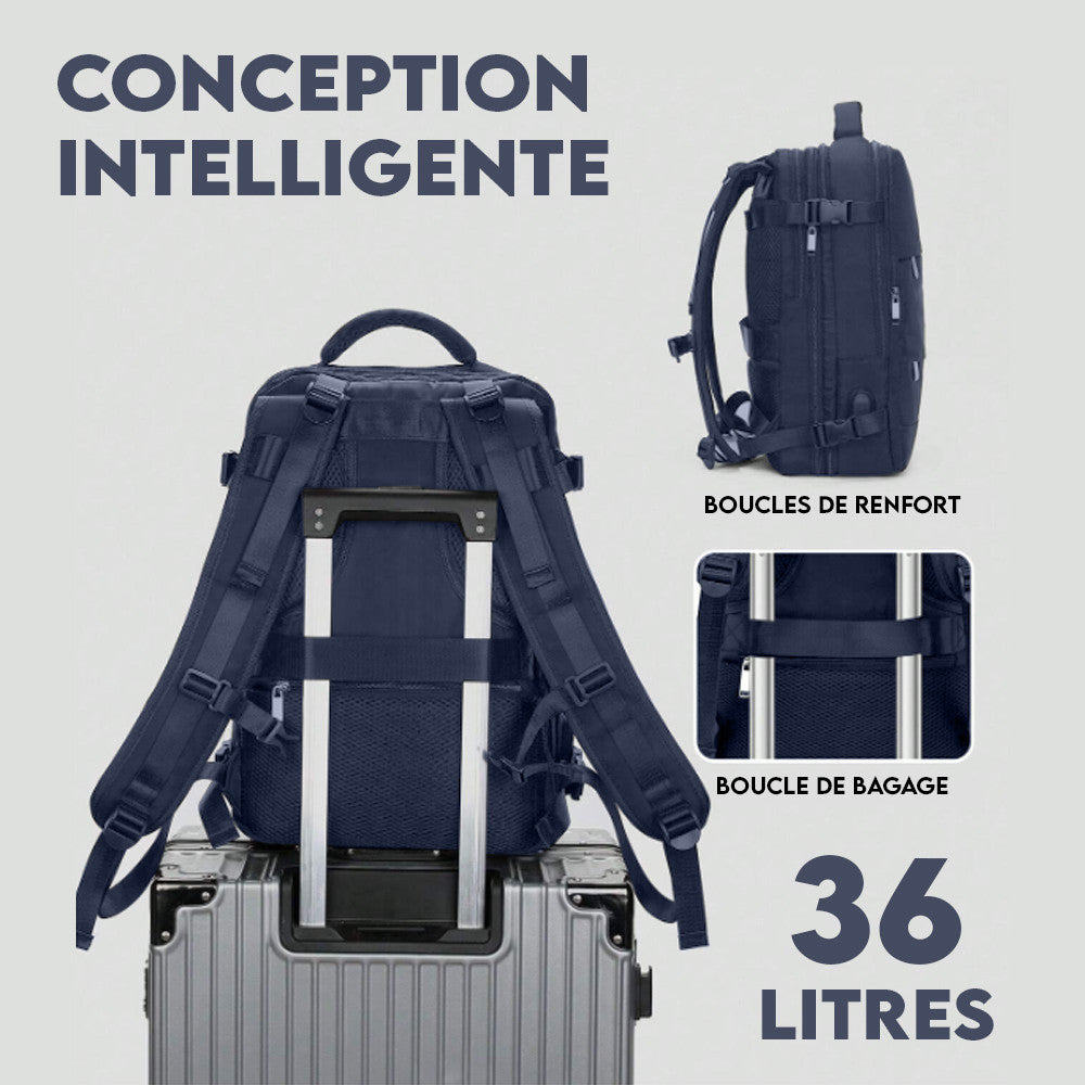 Sac à dos cabine avec USB, pour PC, avion, bagage à main