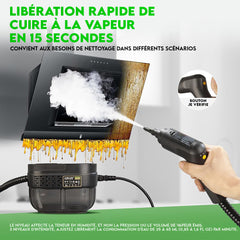 Nettoyeur à Vapeur Portable 1600ml Haute Pression Pour Maison et Voiture