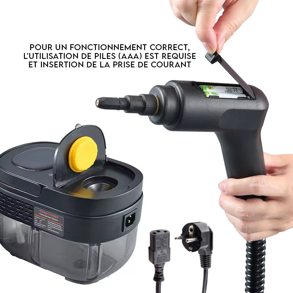 Nettoyeur à Vapeur Portable 1600ml Haute Pression Pour Maison et Voiture