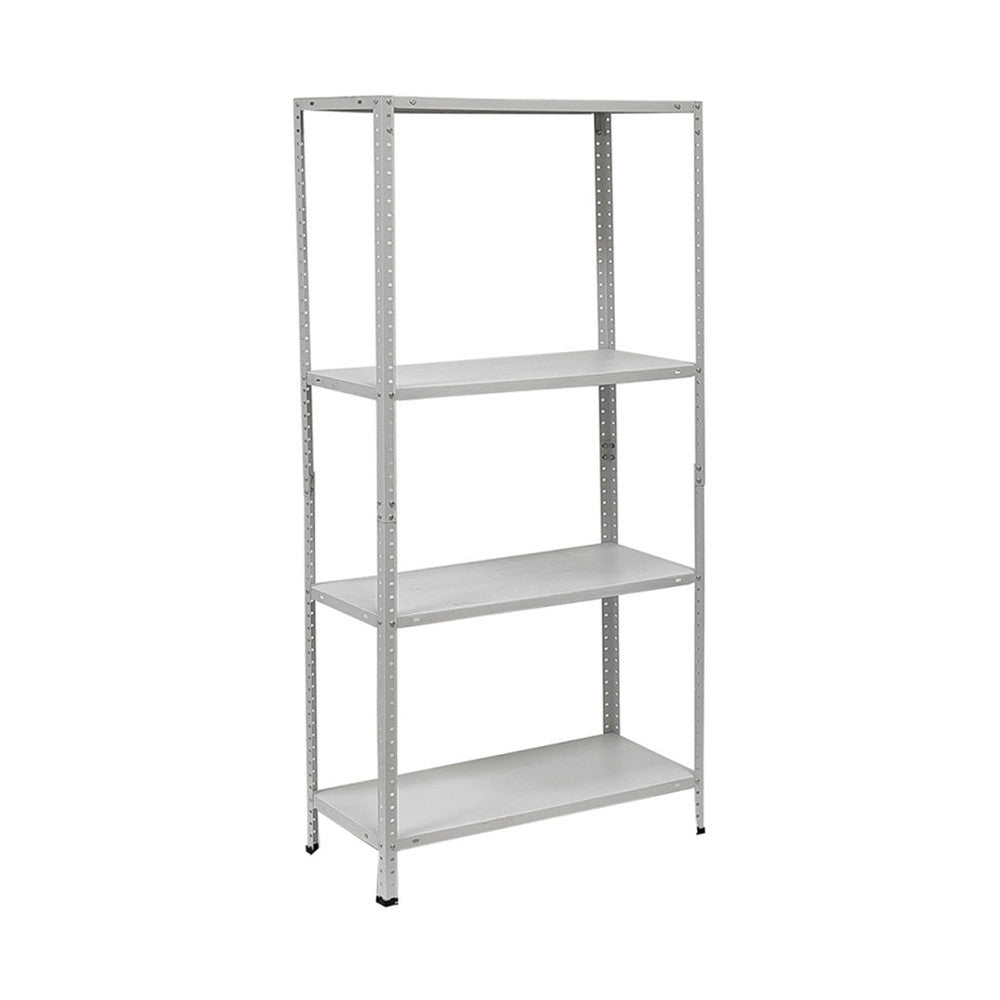 Étagère 4 niveaux Métal BLANC, étagères MDF Modulaires, capacité 160K