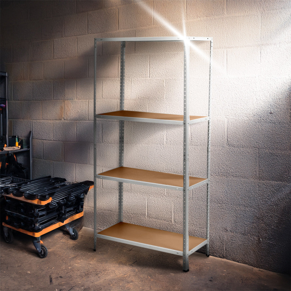 Étagère 4 Niveaux Métal MDF 145x75x30 Capacité 160Kg Modulaire