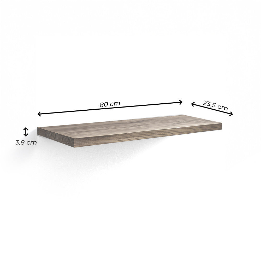 Étagère murale porte-objets 80x23,5x3,8 MDF, design encastré multifonction