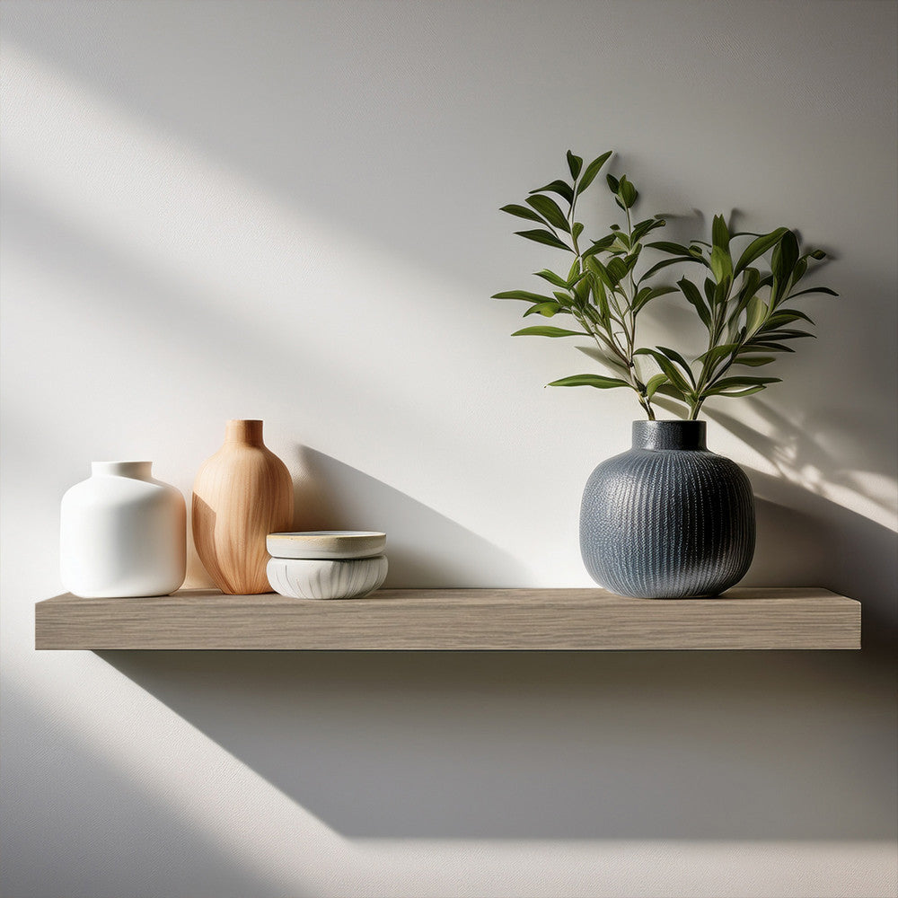 Étagère murale porte-objets 80x23,5x3,8 MDF, design encastré multifonction