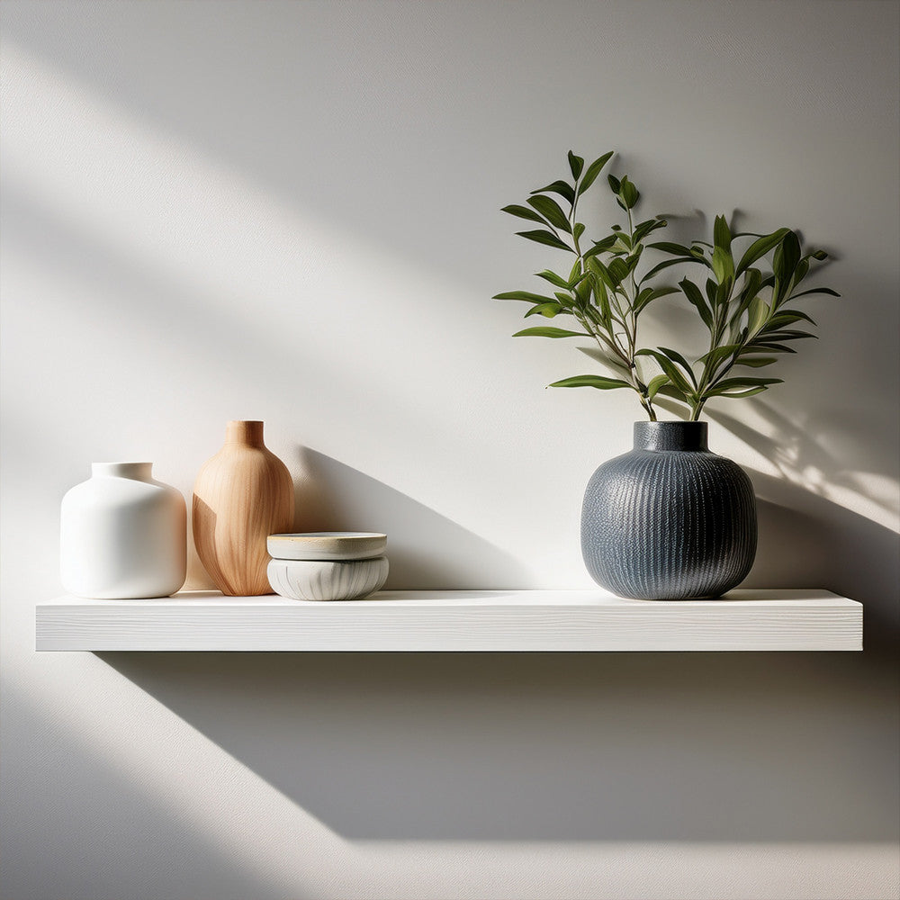 Étagère murale porte-objets 80x23,5x3,8 MDF, design encastré multifonction