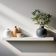 Étagère murale porte-objets 80x23,5x3,8 MDF, design encastré multifonction