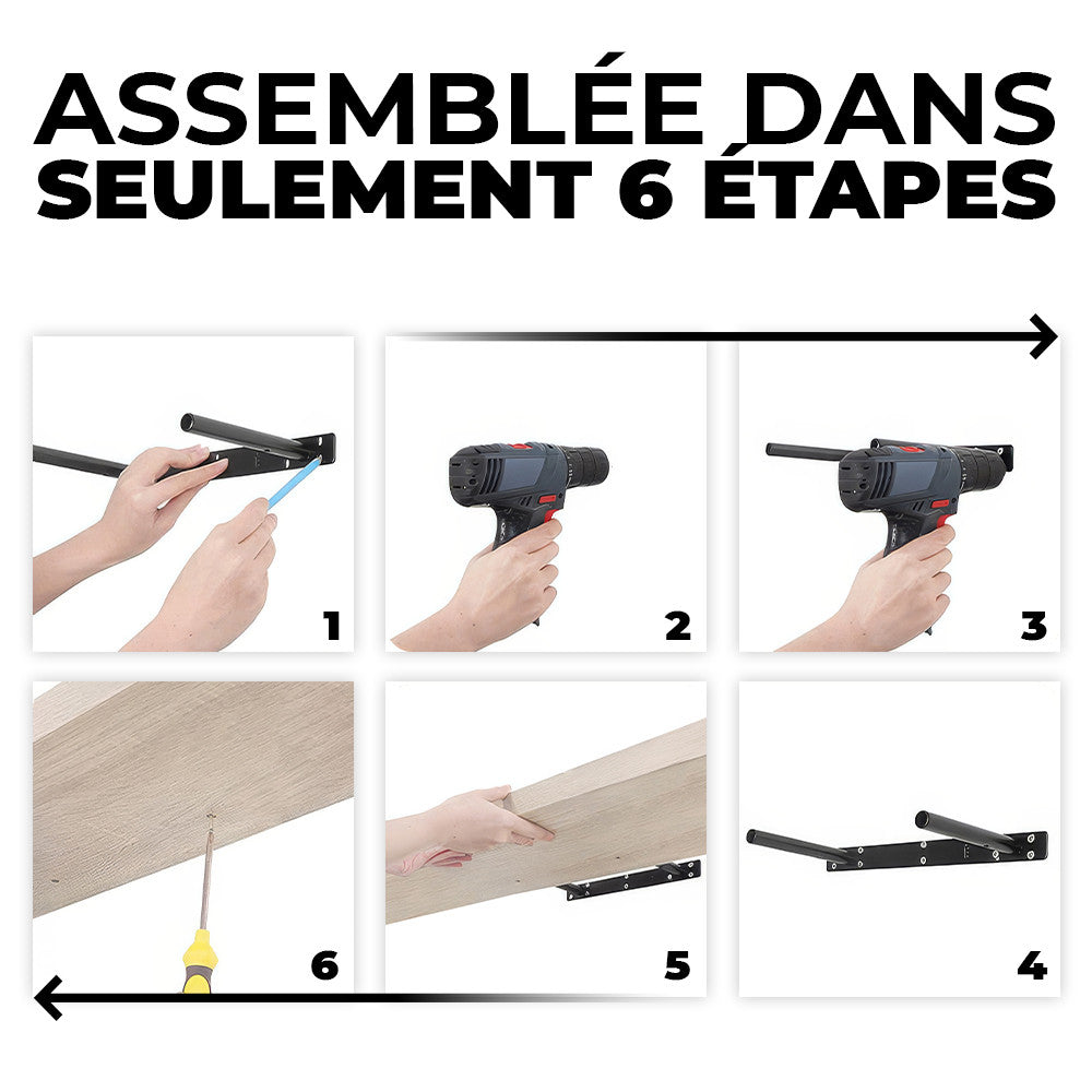 Étagère murale porte-objets 80x23,5x3,8 MDF, design encastré multifonction
