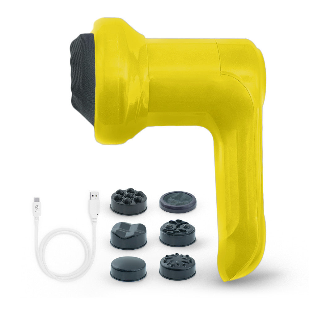 Masseur Corporel Électrique Rechargeable avec 4 Têtes et Vibration Réglable