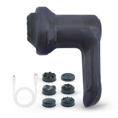 Masseur Corporel Électrique Rechargeable avec 4 Têtes et Vibration Réglable
