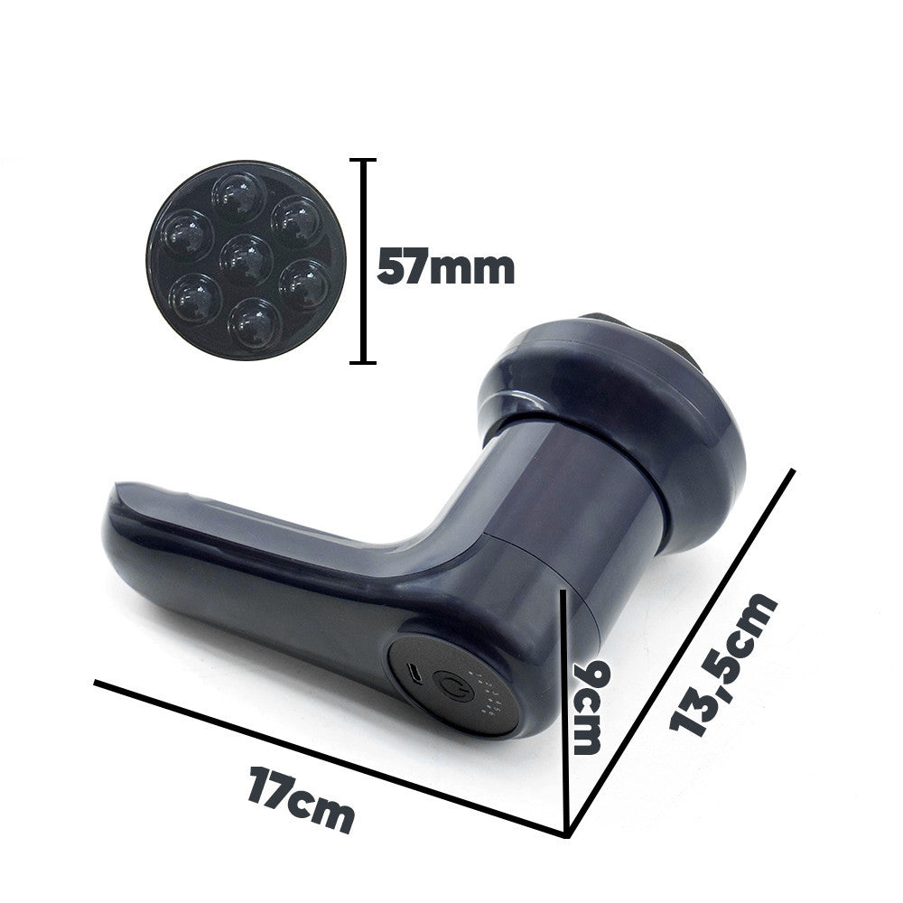 Masseur Corporel Électrique Rechargeable avec 4 Têtes et Vibration Réglable