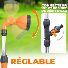 Douche de Jardin Extérieure pour Camping – Trépied Réglable H215 avec Pommeau