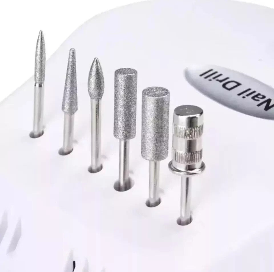 Fraise à Ongles Pro 35 000 Tr/min, Pédale, 5 Embouts, Vitesse Réglable