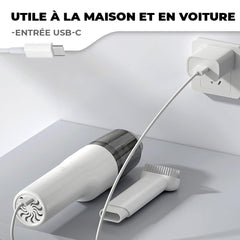 Mini Aspirateur Souffleur 2 en 1, Rechargeable, avec Filtre HEPA