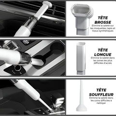 Mini Aspirateur Souffleur 2 en 1, Rechargeable, avec Filtre HEPA