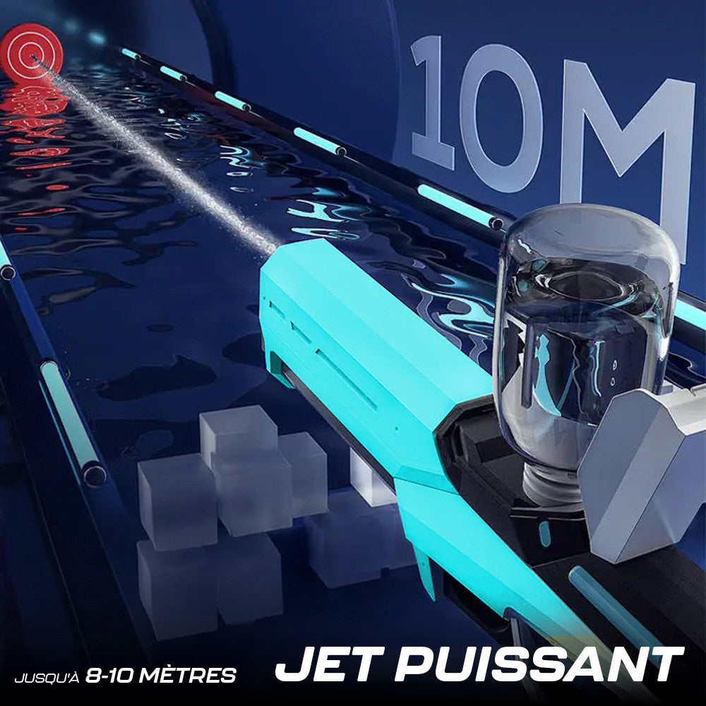 Pistolet à eau électrique automatique, batterie rechargeable, portée 10m