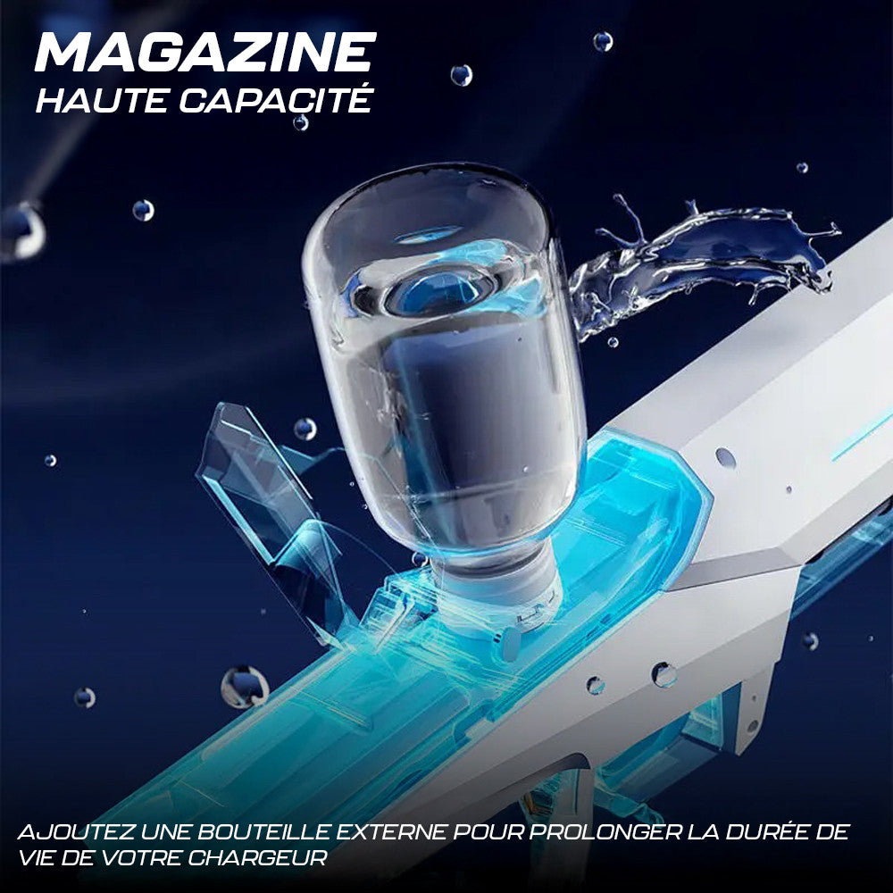 Pistolet à eau électrique automatique, batterie rechargeable, portée 10m