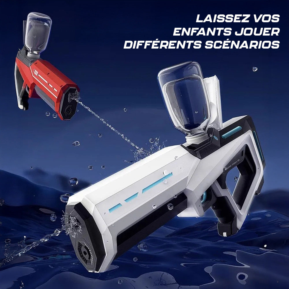 Pistolet à eau électrique automatique, batterie rechargeable, portée 10m
