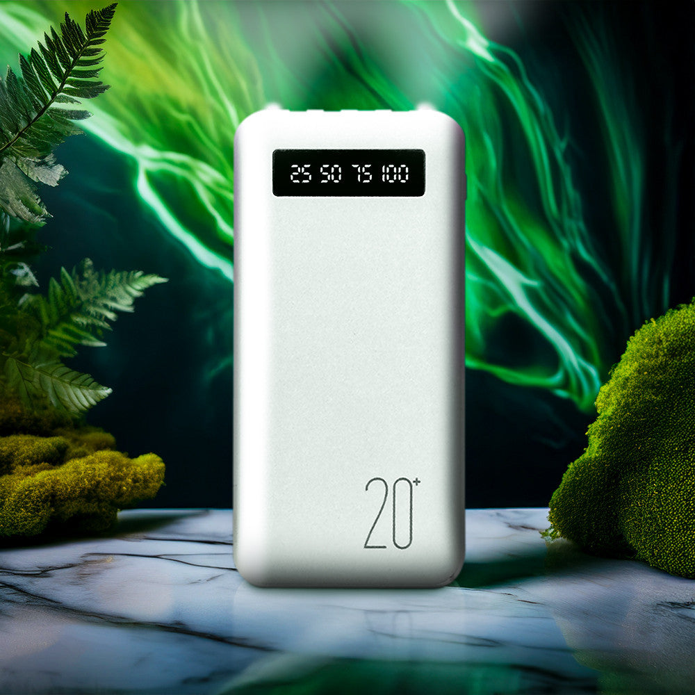 Power Bank 20000mAh Chargeur Rapide Portable avec 4 Câbles USB Inclus