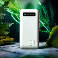 Power Bank 20000mAh Chargeur Rapide Portable avec 4 Câbles USB Inclus