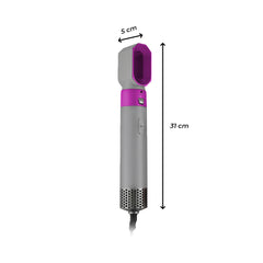 Asciugacapelli 5 en 1 avec coffret 1000W 5 accessoires brosse et fer à friser