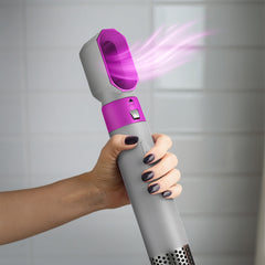 Asciugacapelli 5 en 1 avec coffret 1000W 5 accessoires brosse et fer à friser