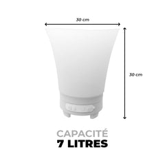 Seau à glace 7L porte-bouteilles RGB Bluetooth rechargeable.