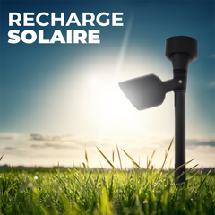 4 pcs Lampe solaire rechargeable 37 cm pour extérieur avec piquet pour jardin