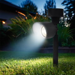 4 pcs Lampe solaire rechargeable 37 cm pour extérieur avec piquet pour jardin