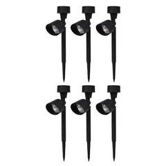6 pcs Lampe solaire rechargeable 37 cm pour extérieur avec piquet pour jardin
