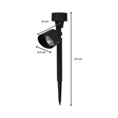6 pcs Lampe solaire rechargeable 37 cm pour extérieur avec piquet pour jardin