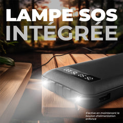 Power Bank 20000mAh Chargeur Rapide Portable avec 4 Câbles USB Inclus
