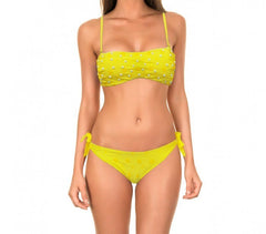 16308 Maillot bikini bandeau mod. Flawless avec des perles by MWS AHEAD
