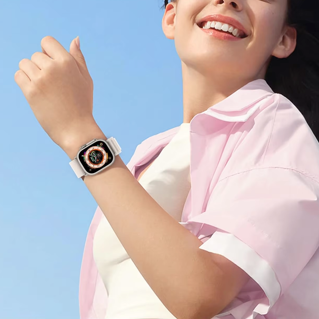 Smartwatch Ultra 49mm, 7 cinturini, notifiche, chiamate e app per iOS e Android
